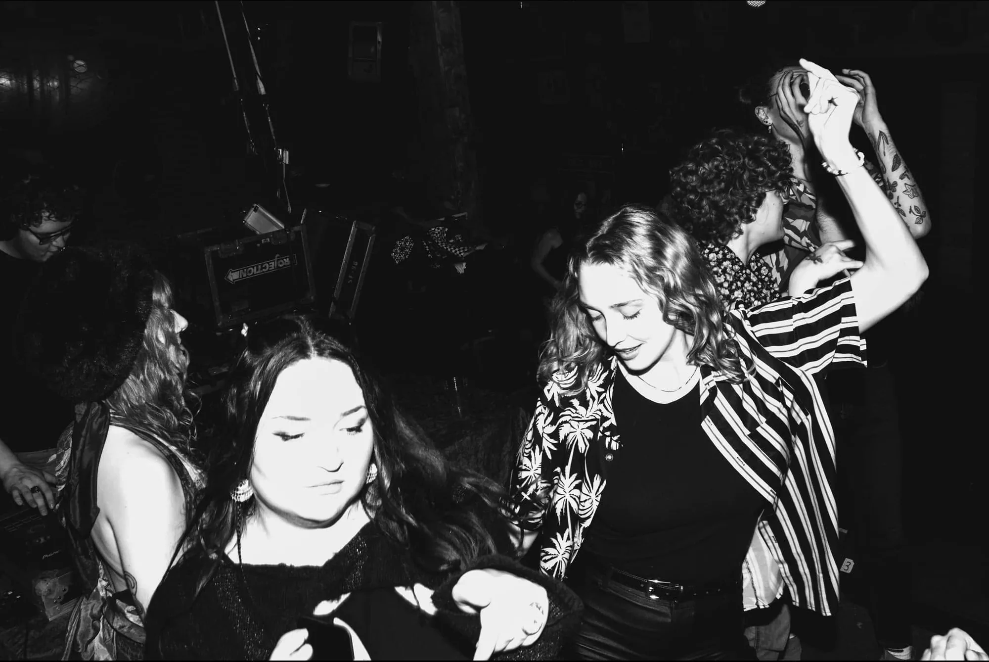 Dancing near the booth